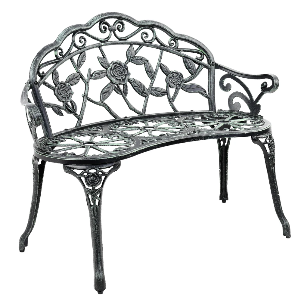Outdoor Cast Aluminum Patio Bench Antique Rose Garden Retro Chairs Gardeon Victorian Garden Bench A2 
Outdoor Cast Aluminum Patio Bench Antique Rose Garden Retro Chairs Gardeon Victorian Garden Bench A2