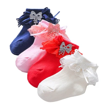 Infant Baby Girls Ruffle Socks Sweet Style Eyelet Frilly Lace Princess Dress Ankle Comfortable Non-Slip Socks with Bow
Infant Baby Girls Ruffle Socks Sweet Style Eyelet Frilly Lace Princess Dress Ankle Comfortable Non-Slip Socks with Bow