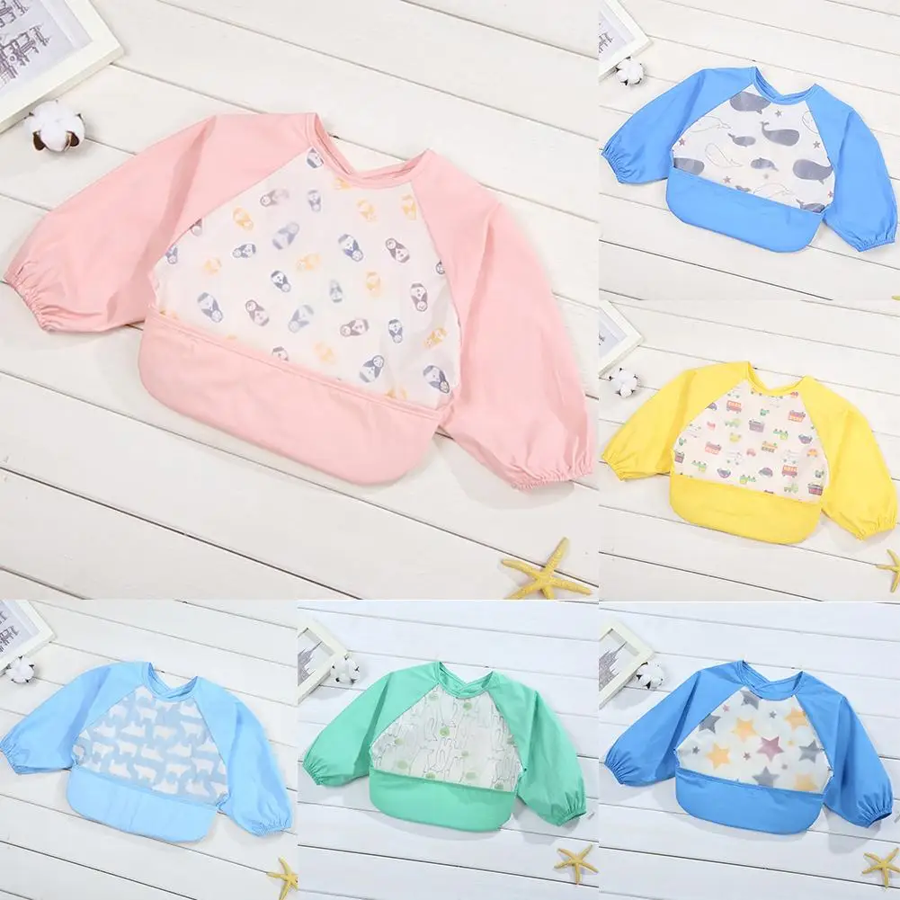 Kids Cute Cartoon Feeding Smock Baby Toddler Waterproof Long Sleeve Bibs Apron New
Kids Cute Cartoon Feeding Smock Baby Toddler Waterproof Long Sleeve Bibs Apron New