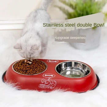 Double Pet Bowls Dog Food Water Feeder Stainless Steel Pet Drinking Dish Feeder Cat Puppy Feeding Supplies Small Dog Accessories
Double Pet Bowls Dog Food Water Feeder Stainless Steel Pet Drinking Dish Feeder Cat Puppy Feeding Supplies Small Dog Accessories