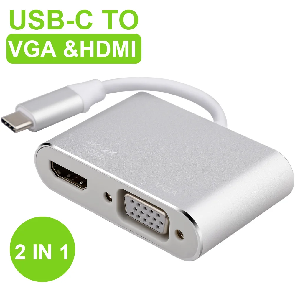 

Mulitfunction Mini DisplayPort to HDMI VGA Adapter Converter Connector 4Kx2K DP Cable Line USB C To HDMI VGA Adaptor for Laptop