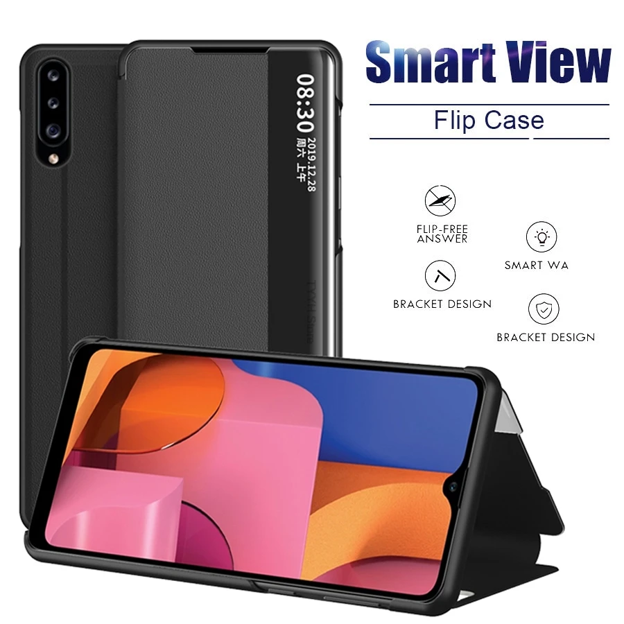 View Smart Flip Case for Samsung Galaxy A30S A 30S SM-A307FN/DS Cover Fundas Leather Magnetic Cases A30 S Etui | Мобильные телефоны