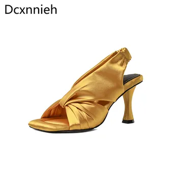 Yellow Wrapped Satin Sandals Vintage Square Open Toe Dress Shoes Women's High Heel Shoes Summer Sandals Formal Occasion Shoes
Yellow Wrapped Satin Sandals Vintage Square Open Toe Dress Shoes Women's High Heel Shoes Summer Sandals Formal Occasion Shoes