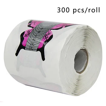 300pcs Easy Remove Self Adhesive Acrylic Tips Nail Extension Sticker DIY UV Gel Manicure Butterfly Pattern Disposable Form Guide