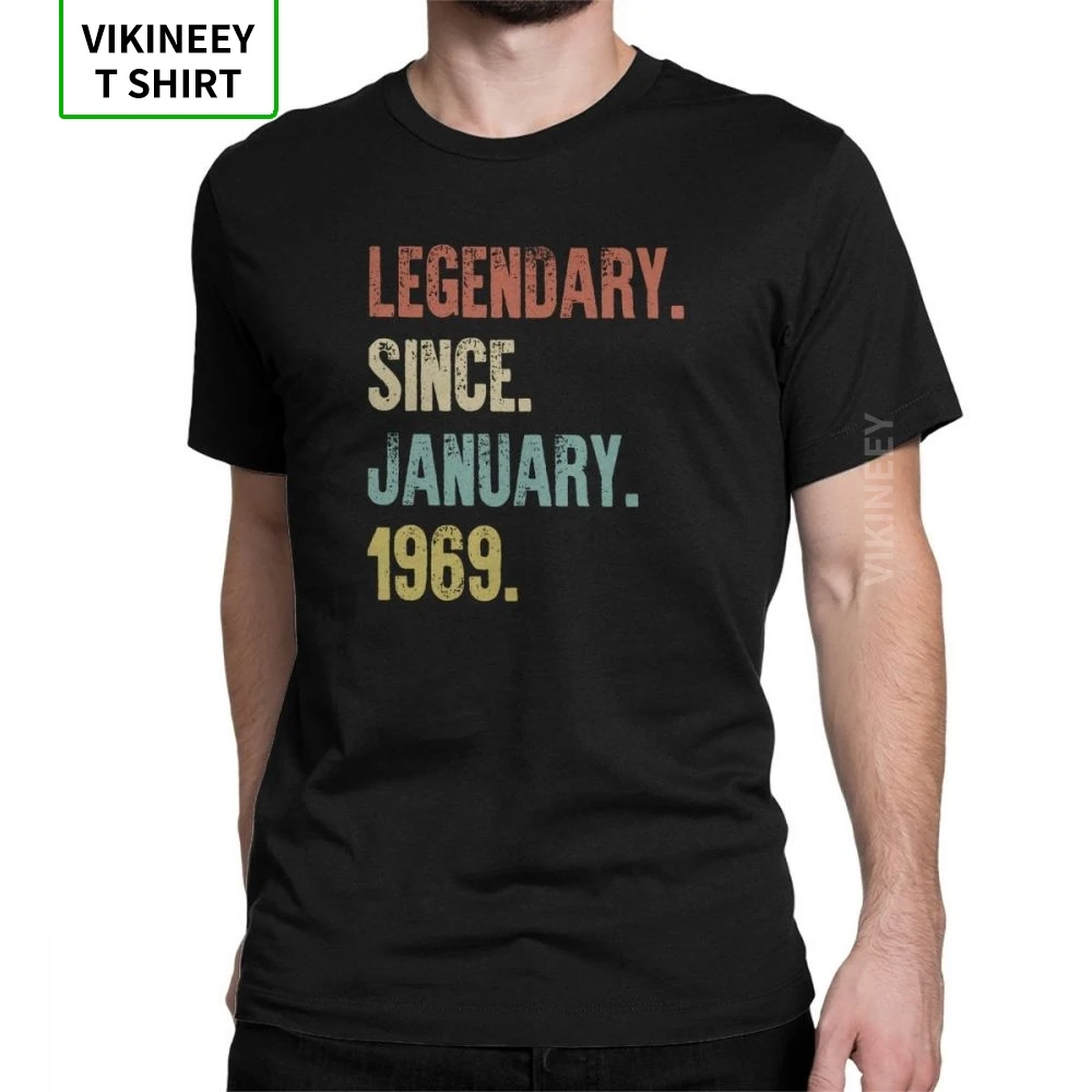 Retro Vintage 50th Birthday T Shirts Legendary Since January 1969 T-Shirts Man's Short Sleeve Awesome Tee Shirt Cotton Clothes
Retro Vintage 50th Birthday T Shirts Legendary Since January 1969 T-Shirts Man's Short Sleeve Awesome Tee Shirt Cotton Clothes