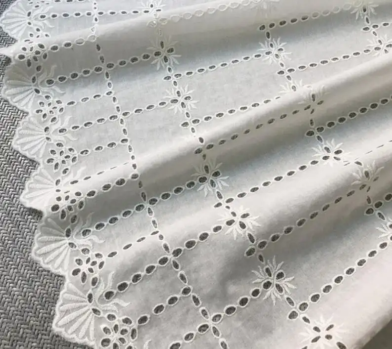 Off White Eyelet Fabric, Embroidery Cotton, Both Scalloped Fabric By Yard, Eyelet Dress, Indian Cotton Fabrics
Off White Eyelet Fabric, Embroidery Cotton, Both Scalloped Fabric By Yard, Eyelet Dress, Indian Cotton Fabrics