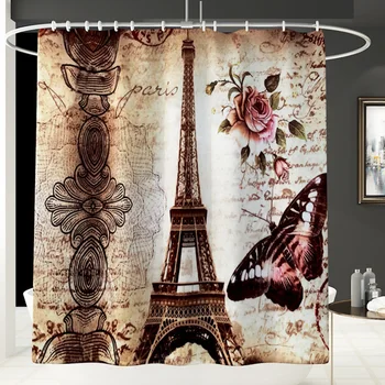 4pcs Shower Curtain Set Toilet Cover Home Water Absorption Polyester Pedestal Rug Bath Mat Butterfly 12 Hooks Eiffel Tower
4pcs Shower Curtain Set Toilet Cover Home Water Absorption Polyester Pedestal Rug Bath Mat Butterfly 12 Hooks Eiffel Tower