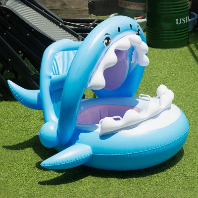 Cartoon Shark swim ring with sunshade for baby Inflatable Swimming boat Game Floating toys Water pool tube
Cartoon Shark swim ring with sunshade for baby Inflatable Swimming boat Game Floating toys Water pool tube