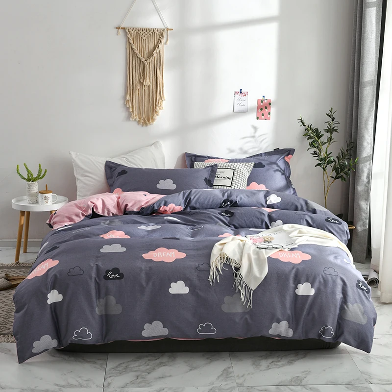 2021 Four-piece bedding simple cotton double household bed sheet quilt cover thickening sanding dormitory bed sheet dark gray
2021 Four-piece bedding simple cotton double household bed sheet quilt cover thickening sanding dormitory bed sheet dark gray