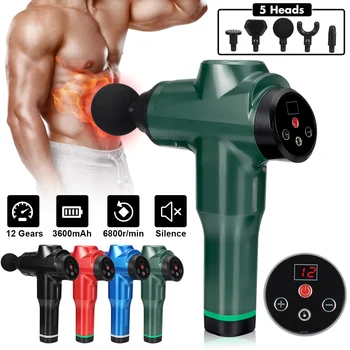 12 Gear Therapy Massage Guns 5 Head Muscle Massager LED Digital Pain Relax Massage Relax Body 3600mAh Battery 1200-6800r/min
12 Gear Therapy Massage Guns 5 Head Muscle Massager LED Digital Pain Relax Massage Relax Body 3600mAh Battery 1200-6800r/min