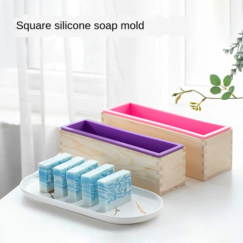 Soap mold Rectangular DIY handmade soap silicone mold + wooden frame Standard square soap toast rendering cold soap tool
Soap mold Rectangular DIY handmade soap silicone mold + wooden frame Standard square soap toast rendering cold soap tool