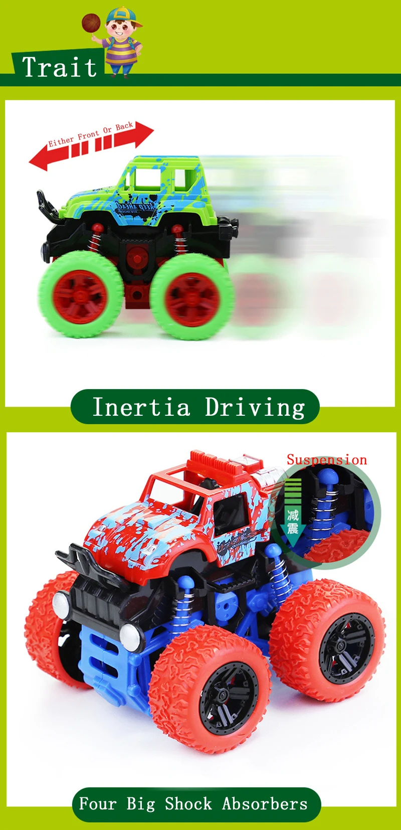 variety style Kids Cars Toys Truck Inertia SUV Friction Power Vehicles Baby Boys Super Cars Blaze Truck Children Gift Toys