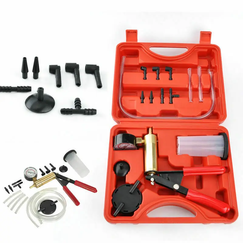 Car Hand Held Vacuum Pressure Pump Tester Set Brake Fluid Bleeder Bleeding Tool
Car Hand Held Vacuum Pressure Pump Tester Set Brake Fluid Bleeder Bleeding Tool