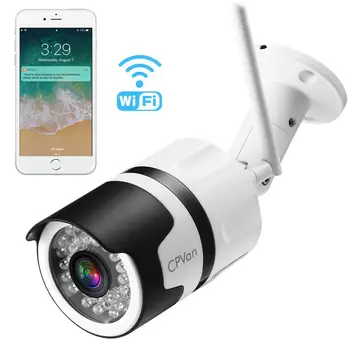 CPVan IP Camera Outdoor Security IP66 Waterproof HD Android IOS WiFi Bullet Camera Wireless IP Camera System 82ft Night Version
CPVan IP Camera Outdoor Security IP66 Waterproof HD Android IOS WiFi Bullet Camera Wireless IP Camera System 82ft Night Version