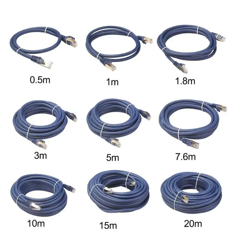 Cat8 Ethernet Cable RJ45 8P8C Network Cable 2000Mhz High Speed Patch 25/40Gbps Lan for Router Server Laptop 0.5m/1m/1.8m/3m
Cat8 Ethernet Cable RJ45 8P8C Network Cable 2000Mhz High Speed Patch 25/40Gbps Lan for Router Server Laptop 0.5m/1m/1.8m/3m