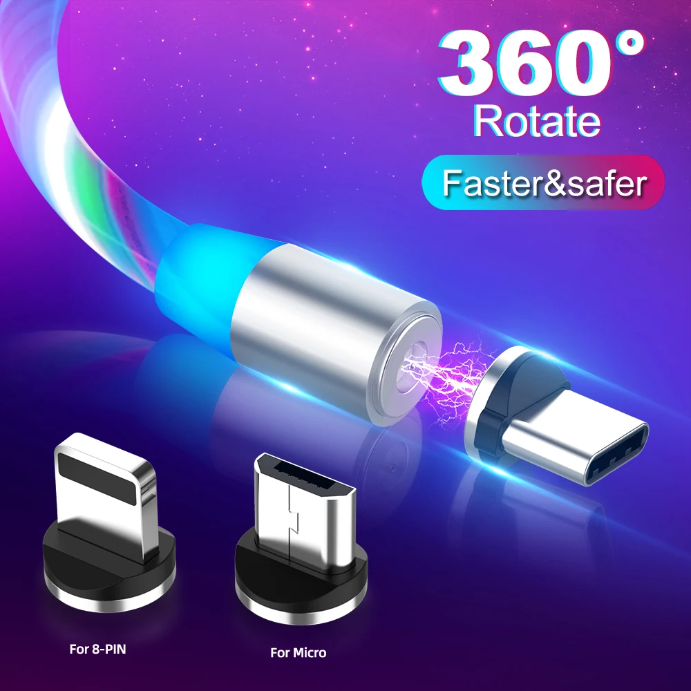 Magnetic Cable Flowing Light LED Micro USB Cable For Samsung S10 Type-c 8 Pin Charging For iPhone X Magnet Charger Type C Cable
Magnetic Cable Flowing Light LED Micro USB Cable For Samsung S10 Type-c 8 Pin Charging For iPhone X Magnet Charger Type C Cable