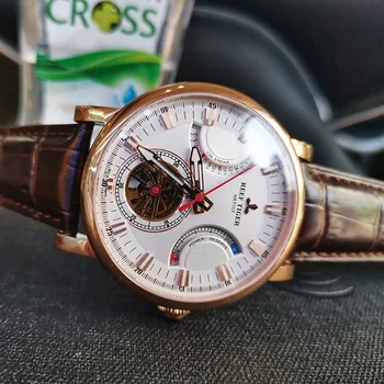 Reef Tiger/RT Automatic Watch for Men White Dial Leather Strap Watch with Date Day RGA1950
Reef Tiger/RT Automatic Watch for Men White Dial Leather Strap Watch with Date Day RGA1950