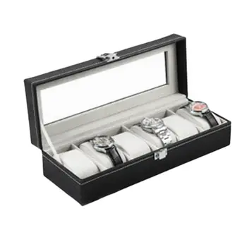 High Quality PU Leather 6 Slots Wrist Watch Display Box Storage Holder Organizer Watch Case Jewelry Dispay Organizer Box
High Quality PU Leather 6 Slots Wrist Watch Display Box Storage Holder Organizer Watch Case Jewelry Dispay Organizer Box