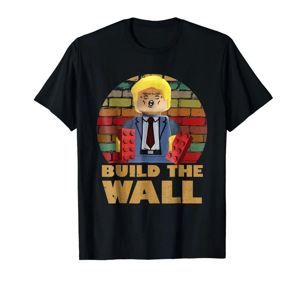 Build The Wall Funny Trump Lego Cooperation Funny Political Black Tops Tee T Shirt S-3XL T-Shirt New Fashion Cotton
Build The Wall Funny Trump Lego Cooperation Funny Political Black Tops Tee T Shirt S-3XL T-Shirt New Fashion Cotton