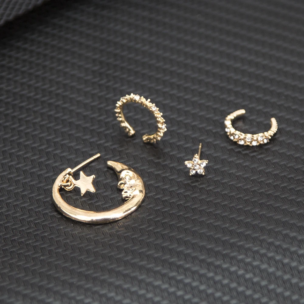 Gold Color Tiny Star Crystal Flower Moon Round Stud Earrings Set For Women Punk Geometric Piercing Earring Ear Cuff
Gold Color Tiny Star Crystal Flower Moon Round Stud Earrings Set For Women Punk Geometric Piercing Earring Ear Cuff