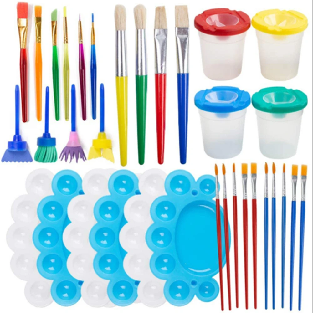 34 Piece PaintingKit Paint Supplies Including Paint Cup with Lid Palette Multi-color Paint Brush Set Children's Gift Art Party
34 Piece PaintingKit Paint Supplies Including Paint Cup with Lid Palette Multi-color Paint Brush Set Children's Gift Art Party