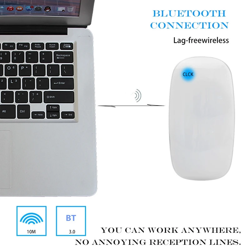 Ergonomic Slim Arc Bluetooth Press Mouse Wireless Magic Mouse Optical Ultra-Thin Mice For Apple Mac Pc Laptop
Ergonomic Slim Arc Bluetooth Press Mouse Wireless Magic Mouse Optical Ultra-Thin Mice For Apple Mac Pc Laptop