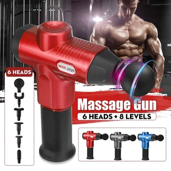 NEW 8500r/min Therapy Massage Gun 8 Speed Muscle Massager Pain Sport Massage Machine Relax Body Slimming Relief With 6 Heads
NEW 8500r/min Therapy Massage Gun 8 Speed Muscle Massager Pain Sport Massage Machine Relax Body Slimming Relief With 6 Heads