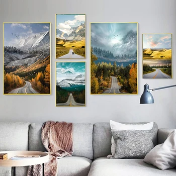 Nature Scenery Canvas Painting Mountain Forest Road Landscape Wall Art Picture Nordic Poster for Bedroom Home Decor
Nature Scenery Canvas Painting Mountain Forest Road Landscape Wall Art Picture Nordic Poster for Bedroom Home Decor