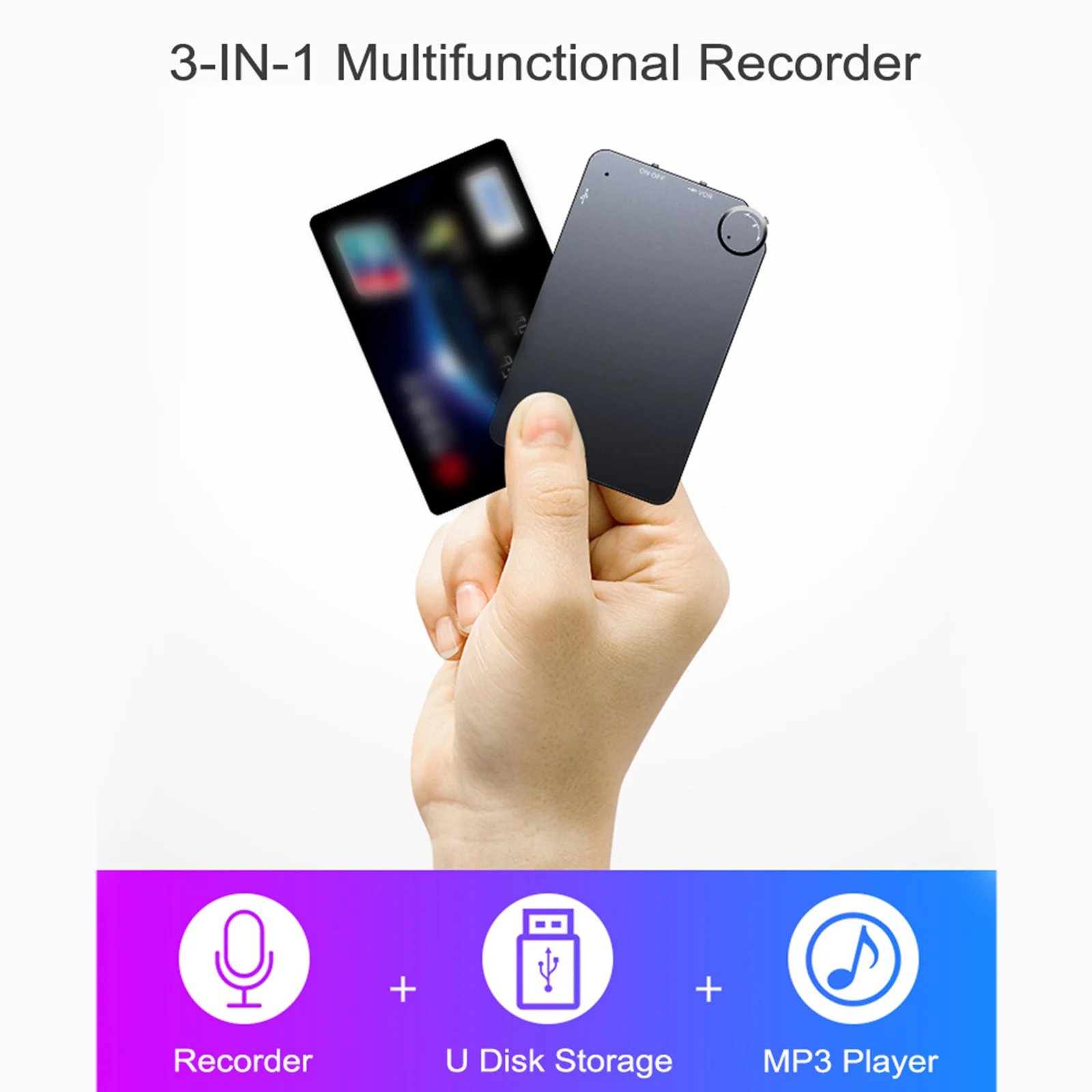 Generic Ultrathin Voice Recorder Portable B Voice Activated Recorder