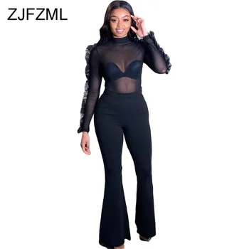 Cascading Ruffles Sexy 2 Piece Outfits for Women Long Sleeve Transparenr Mesh T Shirts and Long Wide Leg Pants Ladies Tracksuits
Cascading Ruffles Sexy 2 Piece Outfits for Women Long Sleeve Transparenr Mesh T Shirts and Long Wide Leg Pants Ladies Tracksuits