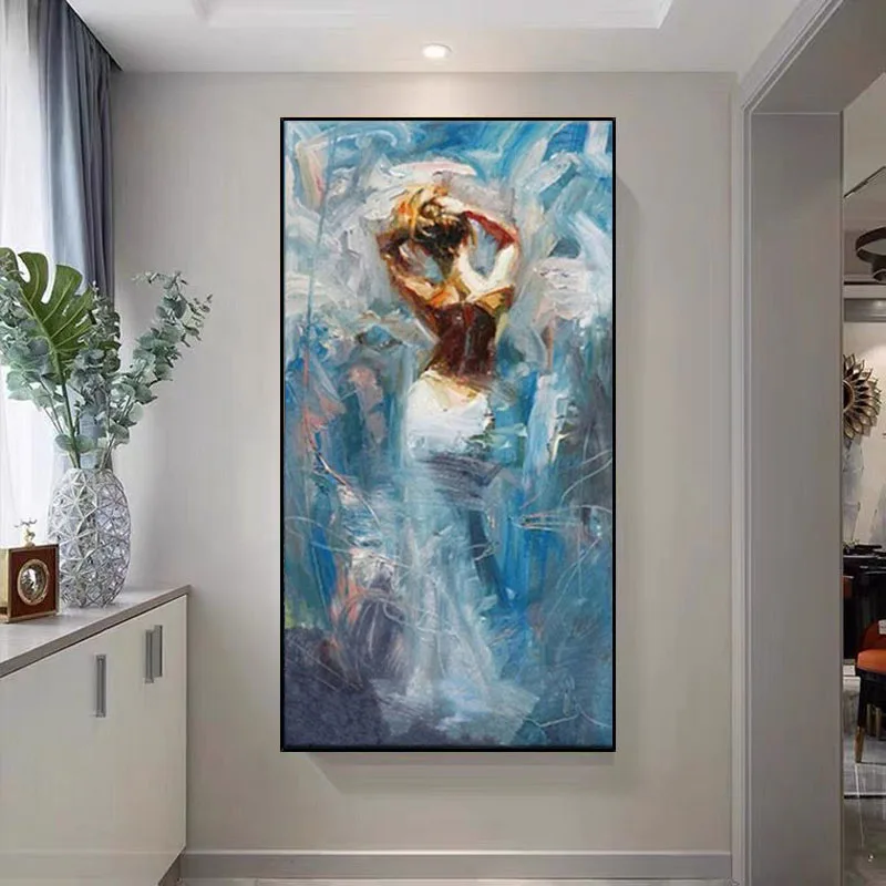 

Famous Artist handmade Dancing Girl Canvas Oil Painting Wall Oil Painting High Quality Modern Wall Art For Living Room artwork