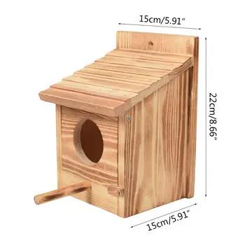 Wooden Bird House Feeder Parrot Nesting Breeding Box Cage Incubator Nest Hut Toy K4UA
Wooden Bird House Feeder Parrot Nesting Breeding Box Cage Incubator Nest Hut Toy K4UA