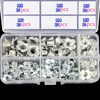 80pcs M3 M4 M5 M6 M8 Zinc Plated Four Claws Nut Speaker Nut T-nut Blind Pronged Tee Nut Furniture Hardware
80pcs M3 M4 M5 M6 M8 Zinc Plated Four Claws Nut Speaker Nut T-nut Blind Pronged Tee Nut Furniture Hardware