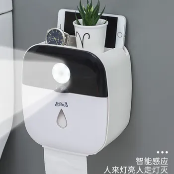 Waterproof Toilet Tissue Box Creative Paper Towel Holder Storage Tissue Holder Inductive Luminous Non Perforated Shelf FH051
Waterproof Toilet Tissue Box Creative Paper Towel Holder Storage Tissue Holder Inductive Luminous Non Perforated Shelf FH051