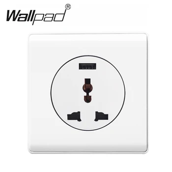 Wallpad Plastic EU UK Universal Multi Function Electric Wall Socket Power Outlet with 2.1A USB Charger Port
Wallpad Plastic EU UK Universal Multi Function Electric Wall Socket Power Outlet with 2.1A USB Charger Port