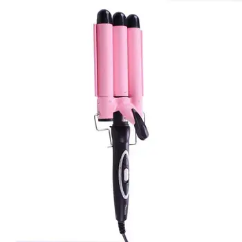 SURKER Three Barrel Curling Iron Wand with LCD Temperature Display - 1 Inch Ceramic Tourmaline Triple Barrels, Dual Voltage Crim 
SURKER Three Barrel Curling Iron Wand with LCD Temperature Display - 1 Inch Ceramic Tourmaline Triple Barrels, Dual Voltage Crim