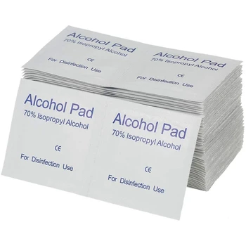 

100Pcs Alcohol Cotton Wipe,70% Alcohol Disposable Portable Disinfectant Tablets 4X4cm