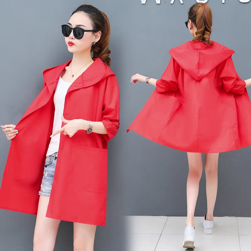 2019 Summer New Style Solid Color Thin Simple Slimming Versatile Loose-Fit Medium-length Sunscreen Coat Women's
2019 Summer New Style Solid Color Thin Simple Slimming Versatile Loose-Fit Medium-length Sunscreen Coat Women's