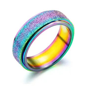 IDEAS High quality Fashion Simple Scrub Stainless Steel Female and male Rings 7 mm Width Multicolor Finger Gifts Jewelry
IDEAS High quality Fashion Simple Scrub Stainless Steel Female and male Rings 7 mm Width Multicolor Finger Gifts Jewelry