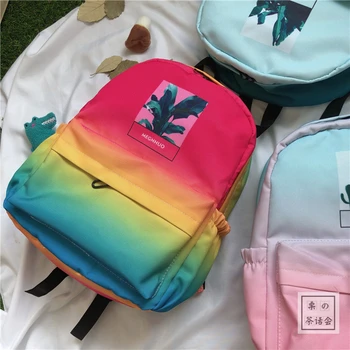 Korean version of ins Rainbow Gradient Backpack Japanese Harasufeng Street School Bag Backpack Tide for Female Students
Korean version of ins Rainbow Gradient Backpack Japanese Harasufeng Street School Bag Backpack Tide for Female Students