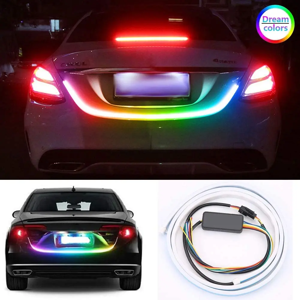 Flexible Car Exterior LED Strip Lights, 48inch Waterproof Daytime Running Turn Signal Tail Lights, Car License Plate Light DC12V Flexible Car Exterior LED Strip Lights, 48inch Waterproof Daytime Running Turn Signal Tail Lights, Car License Plate Light DC12V