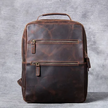 MAHEU Original Handmade Crazy Horse Leather Backpack Man Woman Travel Backpack With Belt On Luggage Big Laptop Bag Old Fashion
MAHEU Original Handmade Crazy Horse Leather Backpack Man Woman Travel Backpack With Belt On Luggage Big Laptop Bag Old Fashion