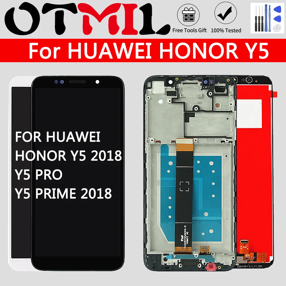 OTMIL 5.45" LCD FOR Huawei Honor Y5 2018 Display Touch Screen Dizigiter Assembly Frame FOR Huawei Honor Y5 Pro 2018 DISPLAY LCD
OTMIL 5.45" LCD FOR Huawei Honor Y5 2018 Display Touch Screen Dizigiter Assembly Frame FOR Huawei Honor Y5 Pro 2018 DISPLAY LCD