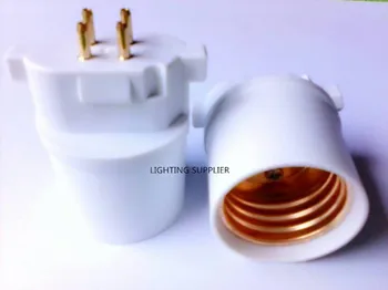 2PCS GX10Q to E26 Light Socket Adapter 4Pin CFL GX10Q to E26/E27 Lamp Base Converter Need Bypass Ballast
2PCS GX10Q to E26 Light Socket Adapter 4Pin CFL GX10Q to E26/E27 Lamp Base Converter Need Bypass Ballast