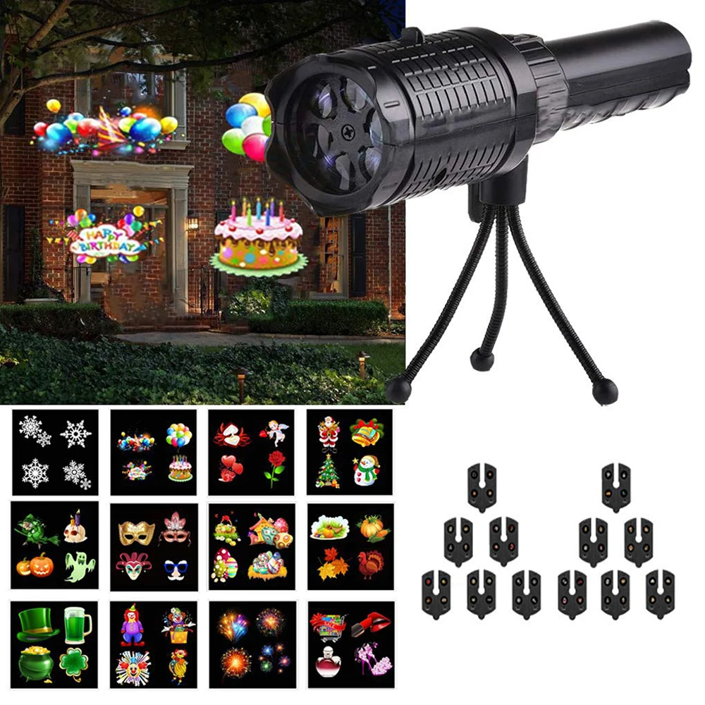 USB Rechargeable 2 in 1 Projection Handheld Flashlight with 12 Patterns Christmas Halloween Projector Lights for Birthday Party
USB Rechargeable 2 in 1 Projection Handheld Flashlight with 12 Patterns Christmas Halloween Projector Lights for Birthday Party