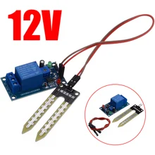 Dc 12 v eletrônica umidade do solo higrômetro detecção módulo sensor de relé umidade rega automática para arduino(China)