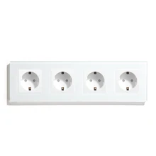 BSEED 4 Outputs EU Standard Power Socket White Black Crystal Glass Panel Electrical EU Socket Plugs 110-240V
BSEED 4 Outputs EU Standard Power Socket White Black Crystal Glass Panel Electrical EU Socket Plugs 110-240V