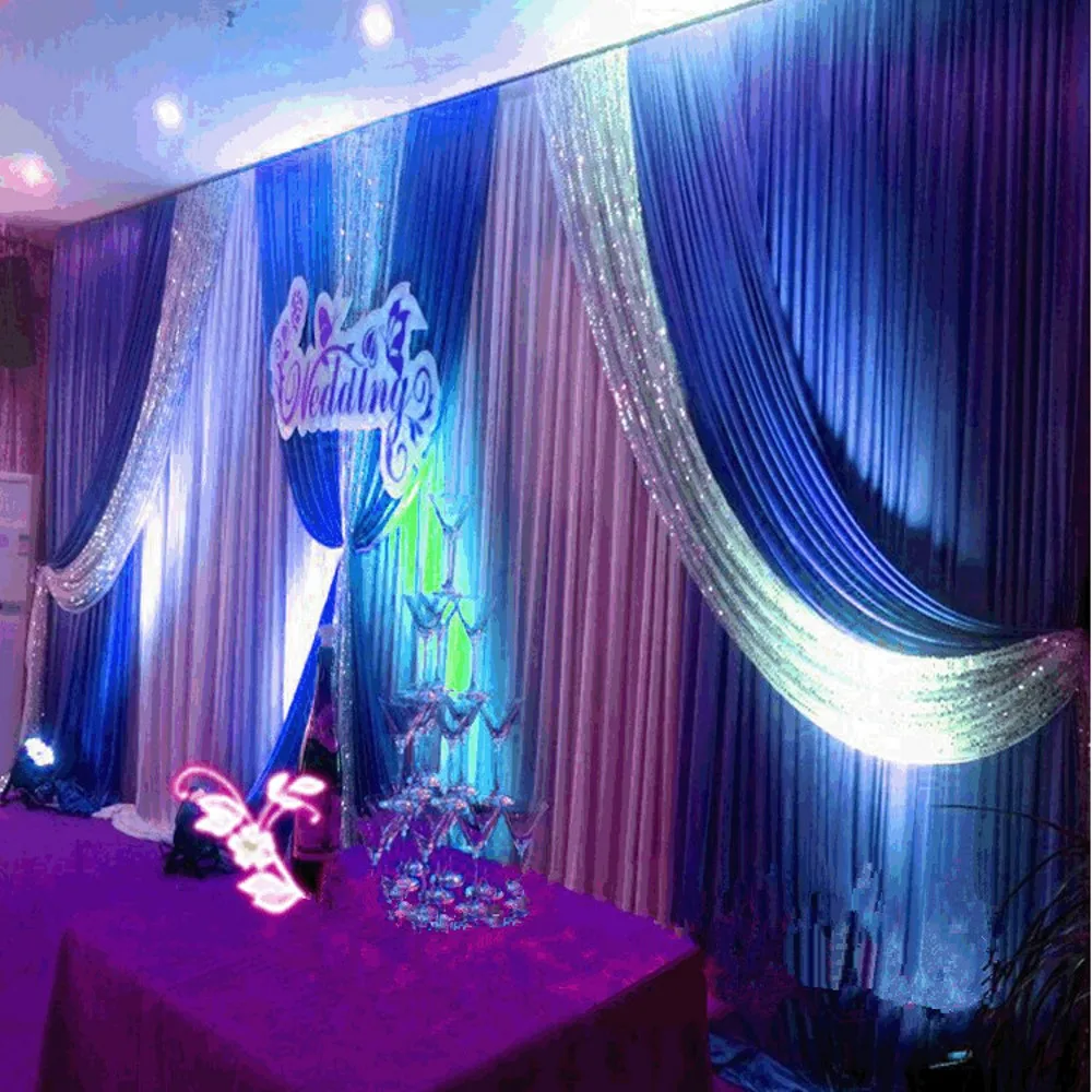 

Роскошный свадебный фон с блестками лоскуты 3x6 м 20 футов (Ш) x 10 футов (в) Королевский синий фон занавеска вечерние ринки свадебное украшение