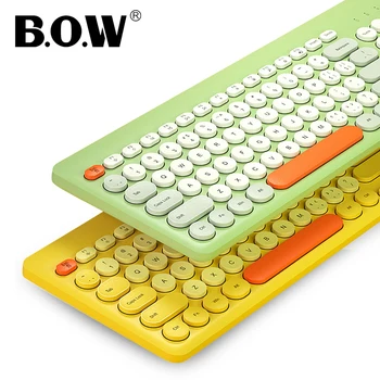 B.O.W Faahion Wireless Keyboard Mouse, 96 Round Keys 2.4Ghz USB Connected Plug and Play Share 1 Dongle
B.O.W Faahion Wireless Keyboard Mouse, 96 Round Keys 2.4Ghz USB Connected Plug and Play Share 1 Dongle
