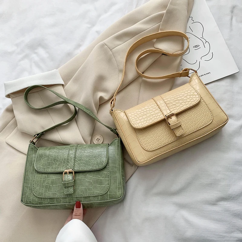 Retro Alligator Pattern PU Leather Handbags for Women 2020 Shoulder Bags Female Small Elegant Totes Lady Handbag Luxury Hand Bag 
Retro Alligator Pattern PU Leather Handbags for Women 2020 Shoulder Bags Female Small Elegant Totes Lady Handbag Luxury Hand Bag